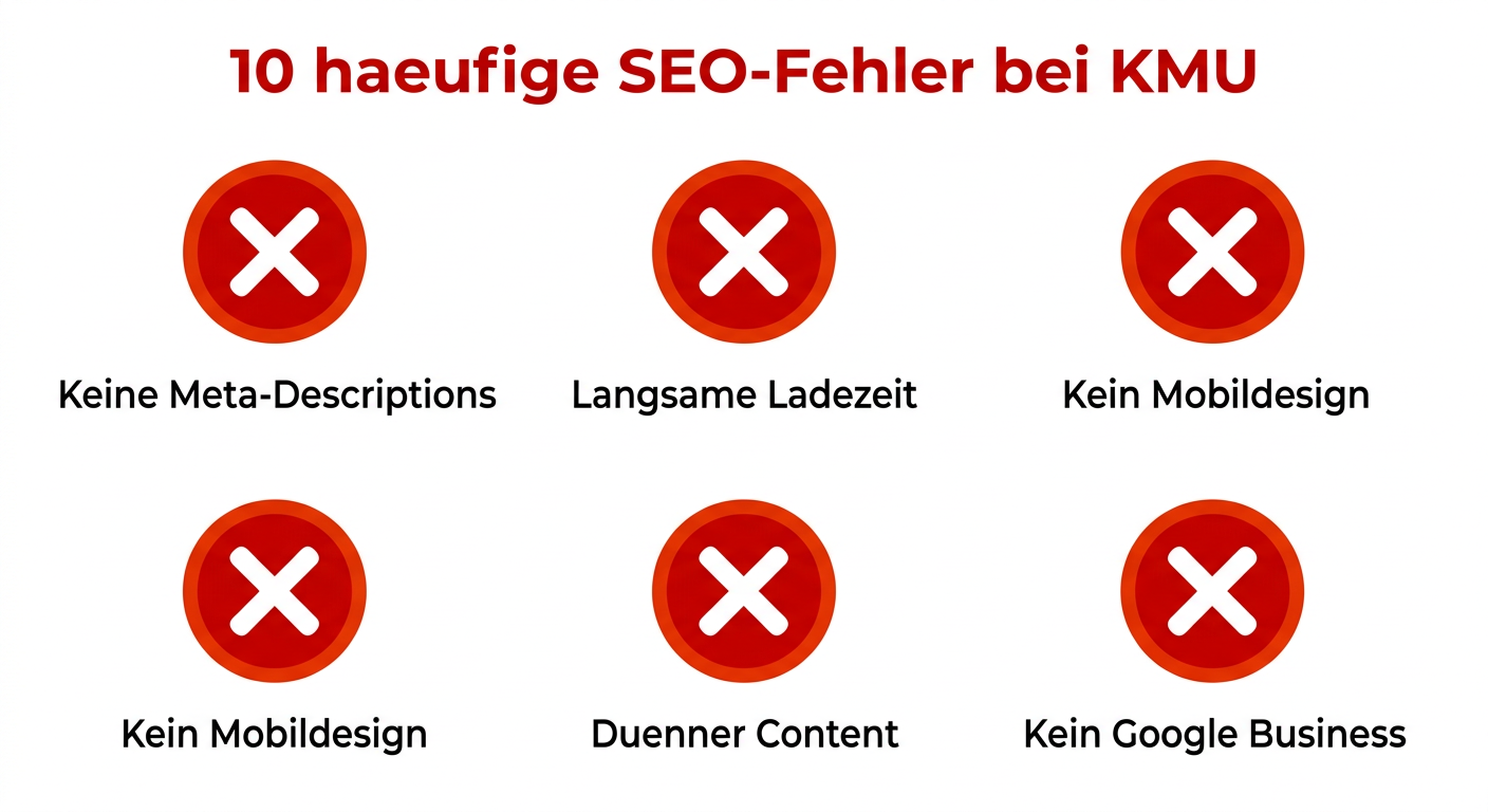 10 häufige SEO-Fehler bei KMU: Fehlende Meta-Descriptions und mehr